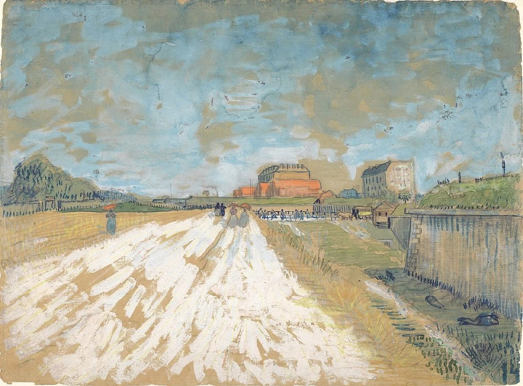 255-Vincent van Gogh-Strada che corre accanto ai bastioni di Parigi - Museo Van Gogh, Amsterdam  
